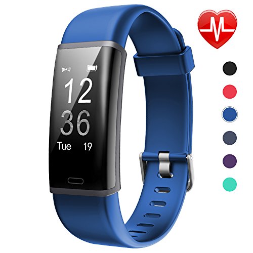 Lintelek Montre Connectée Intelligente, Pression Artérielle Cardio Fréquence Smartwatch Bracelet Connecté Ecran Couleur Montre Sport Etanche Podomètre Chronomètre Cadeau pour Homme Femme Android iOS