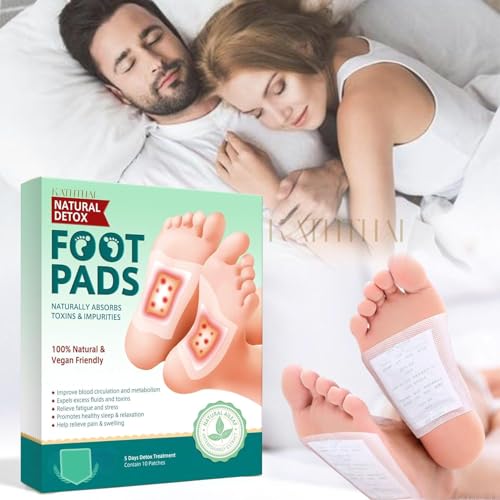 Image of Foot patch Herbal And Gentle Ingredient (10 Pieces) Detox Foot Pads Natural Ingredients for Sleep Aid Pain Relief Toxin Removal with Bamboo Vinegar and Acupoint Micro-Massage Technology