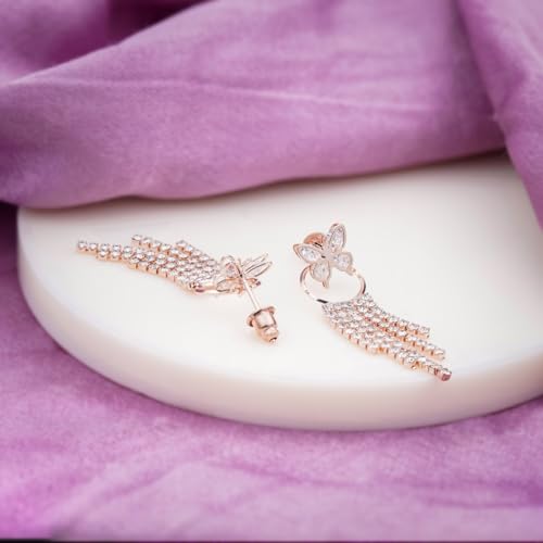 Image of Modern Dangle Earrings for Women | Chic Statement Earrings for Girls | Stylish Lightweight Fashion Jewelry for Casual, Party & Special Occasions