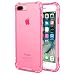 Speira iPhone 8 Plus/iPhone 7 Plus Transparent Case with Reinforced Corners, [Anti-Discoloration] [No-Slip Grip] (Hot Pink)