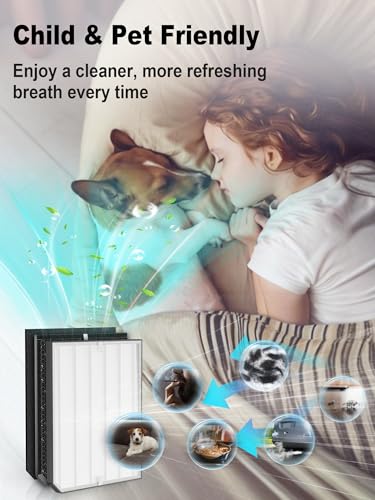 Image of 2000 Replacement Filters Compatible with Air Doctor 2000 & 2000i Air Purifiers, 2 Premium Filters, 4 Activated Carbon Filters and 8 Pre-Filters, Compare to Part # ADF2001, ADF2002, ADF2003