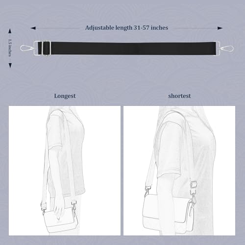 Image of chushui Silver Hardware Purse Strap,Replacement Crossbody Adjustable Shoulder Strap for Handbag Bag