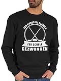 Shirtracer Eishockey Trikot Ersatz - Zum Eishockey geboren. Zur Schule gezwungen - XXL - Schwarz - JH030 - Sweatshirt Pullover Herren und Damen