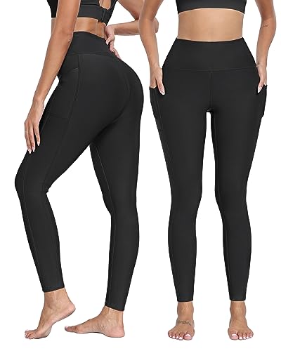 NORMOV Fleece Lined Leggings with Pockets for Women,High Waisted Winter Thermal Warm Sherpa Leggings2