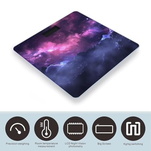 Báscula Digital para Baño Magic Galaxy Sky Morada miniatura 3