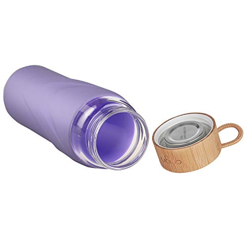 image for Origin - Best WIDEMOUTH BPA-Free Glass Water Bottle With Protective Si