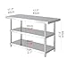 LumaGrove 3 Tier Kitchen Industrial Storage Rack Prep Table Heavy Duty Shelf Storage Cabinet Height Adjustable Triangle Fixed Work Table(45x45x80cm/17.5x17.5x31.5)