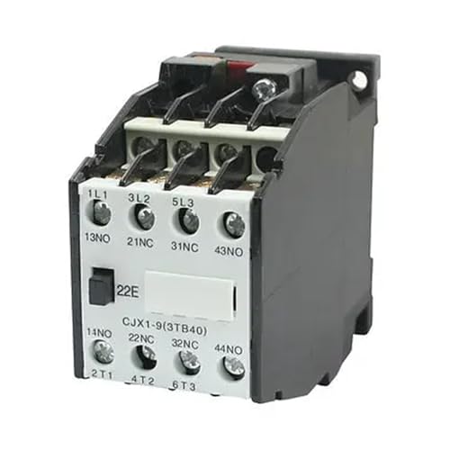 Contacteur AC 380V CJX1-9 à bobine 3 pôles pour montage sur rail DIN 35mm 2NO 2NC