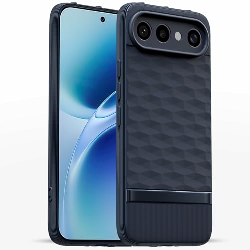 Image of Pikkme Back Cover for Vivo X300 FE 5G Camera Protection 3D Hexa Cube Design Silicone Protective Bumper Case (Blue)