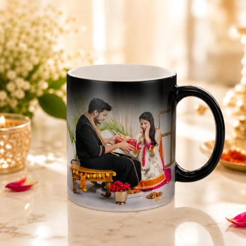 Image of Personalized Photo Mug Gift Combo for Boy, Girl, Husband, Wife, Brother Sister Friends & Family - Custom Coffee Mug | Gift Hamper for Every Occasion. (Rakshabandhan)