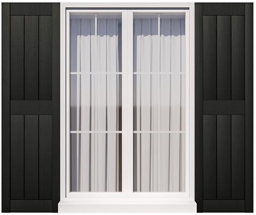 Ortus Collective Exterior Window Shutters - Weather-Resistant Polypropylene, Easy DIY Install...