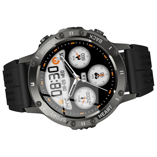 Reloj Inteligente Hombre Militar, 1.39' HD Smartwatch Hombre con Llamadas BT 5.3, 114+ Modos...