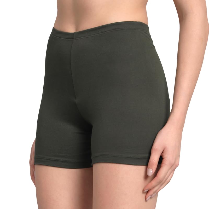 Image of Women's Workout Yoga Athletic Running Dance Gym Shorts High Waist Cheerleader Volleyball Short Pants Green