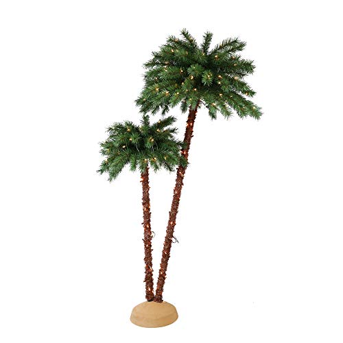 Puleo International 3.5 6 Foot Pre-Lit Artificial Palm Tree with 175 UL Lights