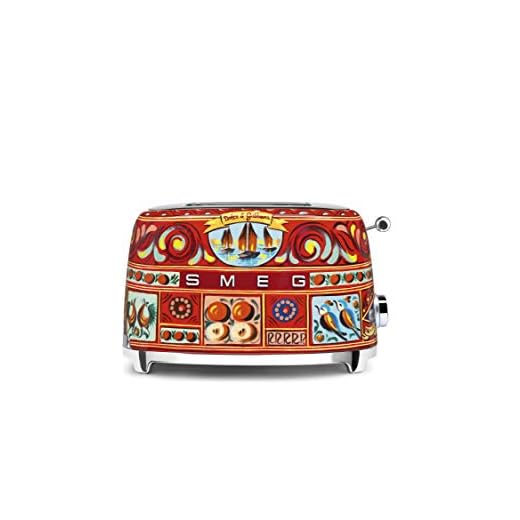 Smeg TSF01DGEU - Tostador (2 rebanada(s), Multicolor, Acero inoxidable, 950 W, 220 - 240 V, 50 - 60 Hz)