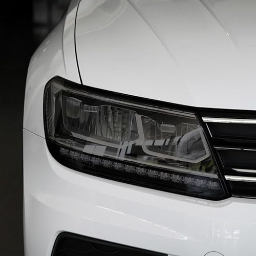 Film protection phare Tiguan 2017-2019 en TPU premium transparent noir fumé effet haut de gamme