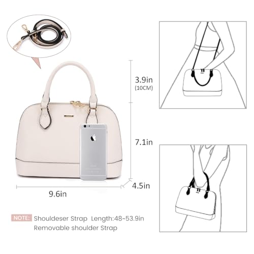 Image of LOVEVOOK Purse for Women Crossbody Bags Classic Double Zip Top Handle Dome Satchel Bag