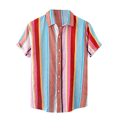 Chemise homme patchwork bleu idéale pour les terrasses d'été et vacances