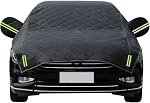 5-Layer Padded Hail Protection Car Cover, Heavy Duty Waterproof for SUV & Sedan, All-Weather Universal Fit with Reflective Strips