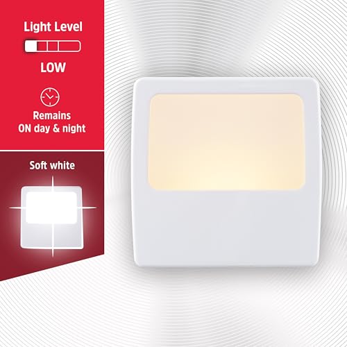 Image of Energizer Night Lights Plug into Wall, 2-Pack, LED Plug in Nightlight, Soft Warm White, Always On, Adults, Kids, Bedroom, Bathroom, Nursery, Hallway, Kitchen, UL Safety Listed, 81568