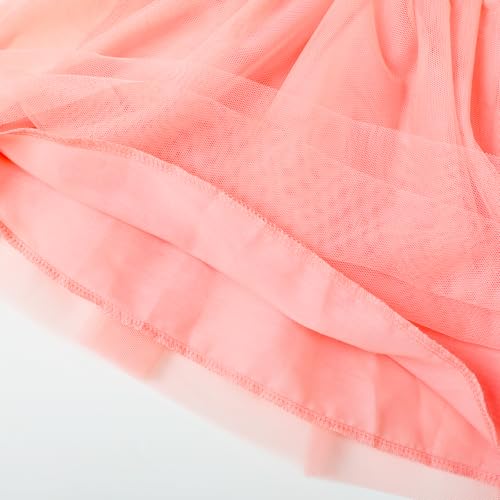Image of HILEELANG Little Flower Girl Tulle Tutu Dress Easter Cotton Ribbed Birthday Wedding Party Princess Dresses