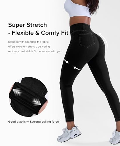 Image of BRXL Skinny Jeans for Women High Waisted Jegging Denim Legging with Pockets