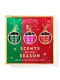 Bath & Body Holiday Traditions Mini Gift Box Set - Vanilla Bean Noel, Winter Candy Apple, & Twisted Peppermint Travel Size Fine Fragrance Mists Arranged In Decorative Gift Box