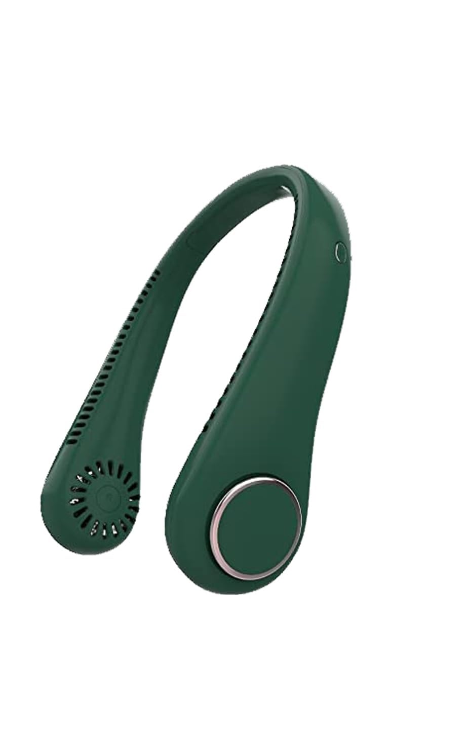 care 4 5 adjustable modes battery display hanging neck fan new digital power display neck usb fan (green)