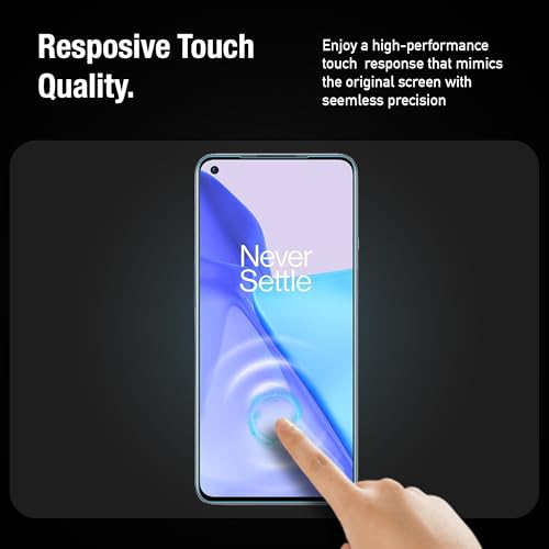 Image of Supershieldz NeoGuard HD+ Tempered Glass Screen Protector Guard for OnePlus 9 5G and 8T, 9H Hardness, Edge-to-Edge, Military Grade Protection, Easy Installation Kit