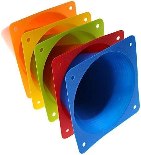 Premium Plastic Traffic Cones, Sport Training Agility Field Marker Cone for Soccer, Skating, Football, Basketball, Games, Indoor and Outdoor Activity & Festive Events, Assorted Colors