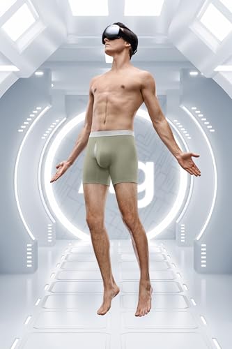 GOOTUCH Men's Odor Control Cotton Boxer Briefs, Moisture Wicking Silver-Ion Tech Underwear, 6.5 inch No Ride-Up (2&4 pack)4