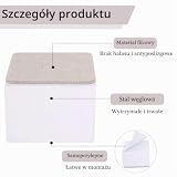 OUTALIZ Podwyższenie mebli ze stali węglowej, 4 sztuki samoprzylepne kwadratowe nóżki meblowe, sofy i szafy wyżej, ciężkie obciążenie, podwyższenie łóżka, średnica 6 cm, dodaje 5 cm wysokości do łóżek