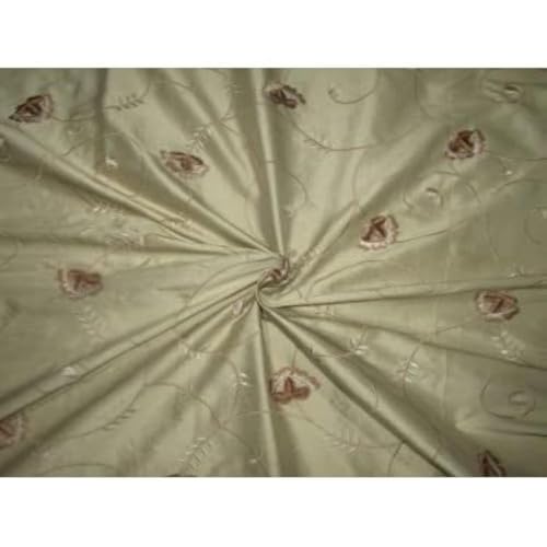 Broderie soie Dupioni fauve tissu au yard 137 cm DUPE62 pour couture