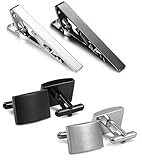 LOLIAS Krawattenklammern Set für Herren Manschettenknöpfe Krawattennadel Cufflinks Tie Clip Krawatte Hochzeitstag Business Manschettenknöpfe für Männer Geschäft Vatertagsgeschenke