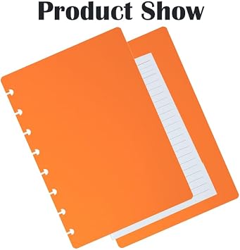 Junior Disc Planner DIY Cover Disc Bound Notebook Accessories Candy Color Compatible with Levenger Circa Arc TUL Eagle and Happy Planner Orange, Junior Set of 4