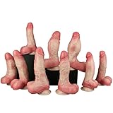Kuaecr Realistischer Dildo Perfekte Dicker Dildos Saugnapf, Weichen Doppelschichtig Silikon mit Echten Venen und Prallen Hoden, Analspiel Penisnachbildung Sex Spielzeug für die Frau und Männer (A5016)