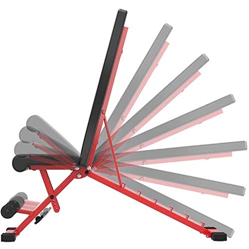 Adjustable Dumbbell Bench, Folding Weight Bench Press for Body Workout Fitness, 220 LBS Capacity, Workout Bench for Incline Decline Flat Exercise Training Black