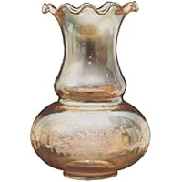 Tulipa de cristal IRENE 15x13cm ámbar boca de 5cm