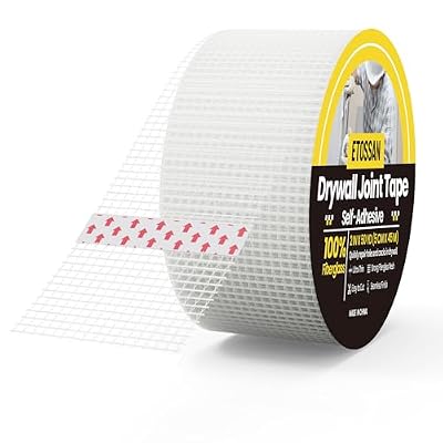 Drywall Joint Tape,2 in x 50YD Fiberglass Self-Adhesive Drywall Mesh Tape for Drywall Finishing and Crack Repair,White