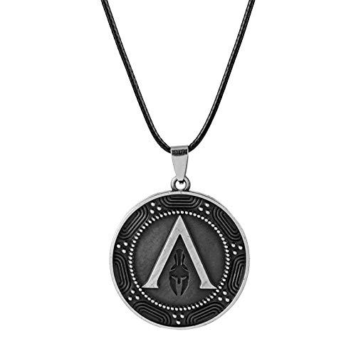 Preisvergleich Produktbild VAWAA Männer Spartanischen Krieger Helm Halskette Edelstahl Maske Anhänger Halskette Party Geschenke