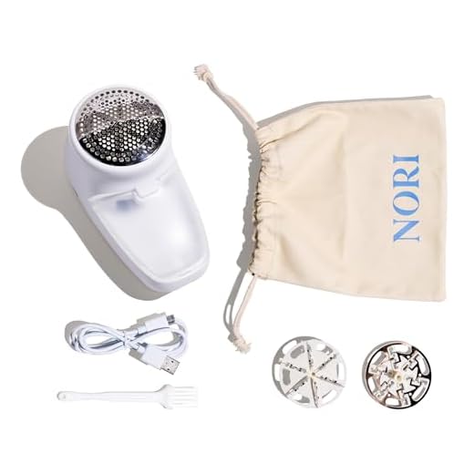 Nori Trim Fabric Shaver | Lint Remover for Clothes & Furniture | Furniture Shaver for Couch Pilling | Sweater Pill Remover | Clothes Shaver | Wireless, Rechargeable Lint Shaver | Sweater Shaver, White