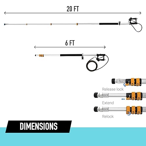 EDOU Direct Telescoping Pressure Washer Extension Wand