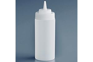 Tezzorio Clear Ketchup Squirt Bottle for Smooth Condiment Dispensing