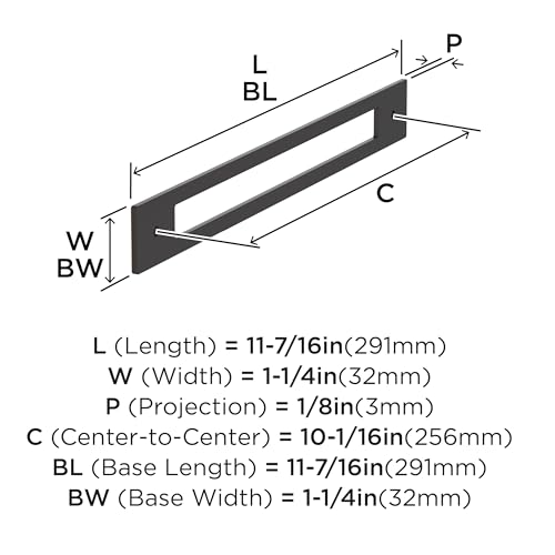 Image of Amerock Medora 10-1 /16 inch Oil-Rubbed Bronze Backplate | Decorative zinc cabinet hardware backplate designed to complement knobs and pulls while protecting cabinet surfaces