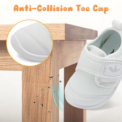 Image of FEETCITY Baby First Walking Shoes Boys Girls Infant Crib Shoes Breathable | Anti-Slip Flexible Lightweight Breathable indoor outdoor sports school walking Activities Travel