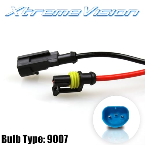 Image of XtremeVision AC HID Xenon Replacement Bulbs - 9007 6000K - Light Blue (1 Pair)