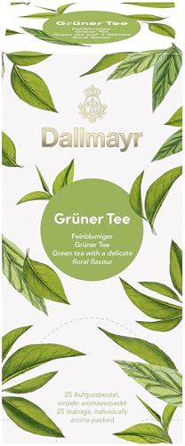 Dallmayr Tee Aufgussbeutel - Grüner Tee, 1er Pack (25 Beutel)