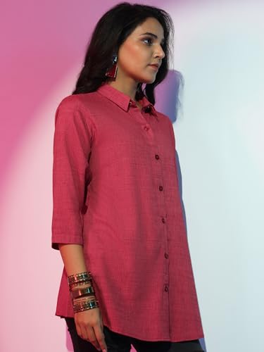 Image of Libas Womens Solid Viscose Straight Kurti for Women Suit