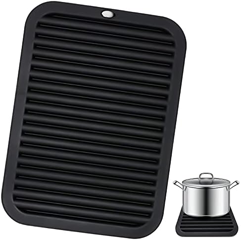 Silicone Trivets Mat Heat Resistant Mat 9 x 12 INCH Heat Mat for Hair Straighteners Silicone Pot Holder/Trivet Mat/Silicone Drying Mat - Waterproof, Heat Insulation, Non-Slip, Spoon Rest Tableware Pad