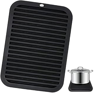 Silicone Trivets Mat Heat Resistant Mat 9 x 12 INCH Heat Mat for Hair Straighteners Silicone Pot Holder/Trivet Mat/Silicone Drying Mat - Waterproof, Heat Insulation, Non-Slip, Spoon Rest Tableware Pad